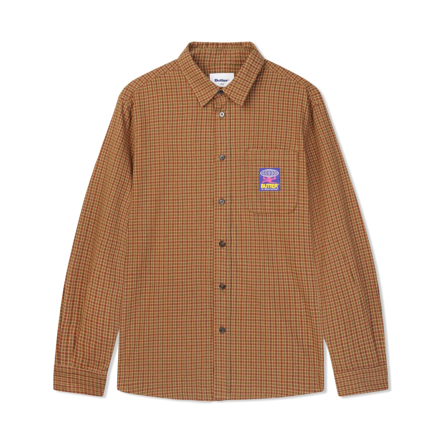 Terrain L/S Shirt, Brown / Green