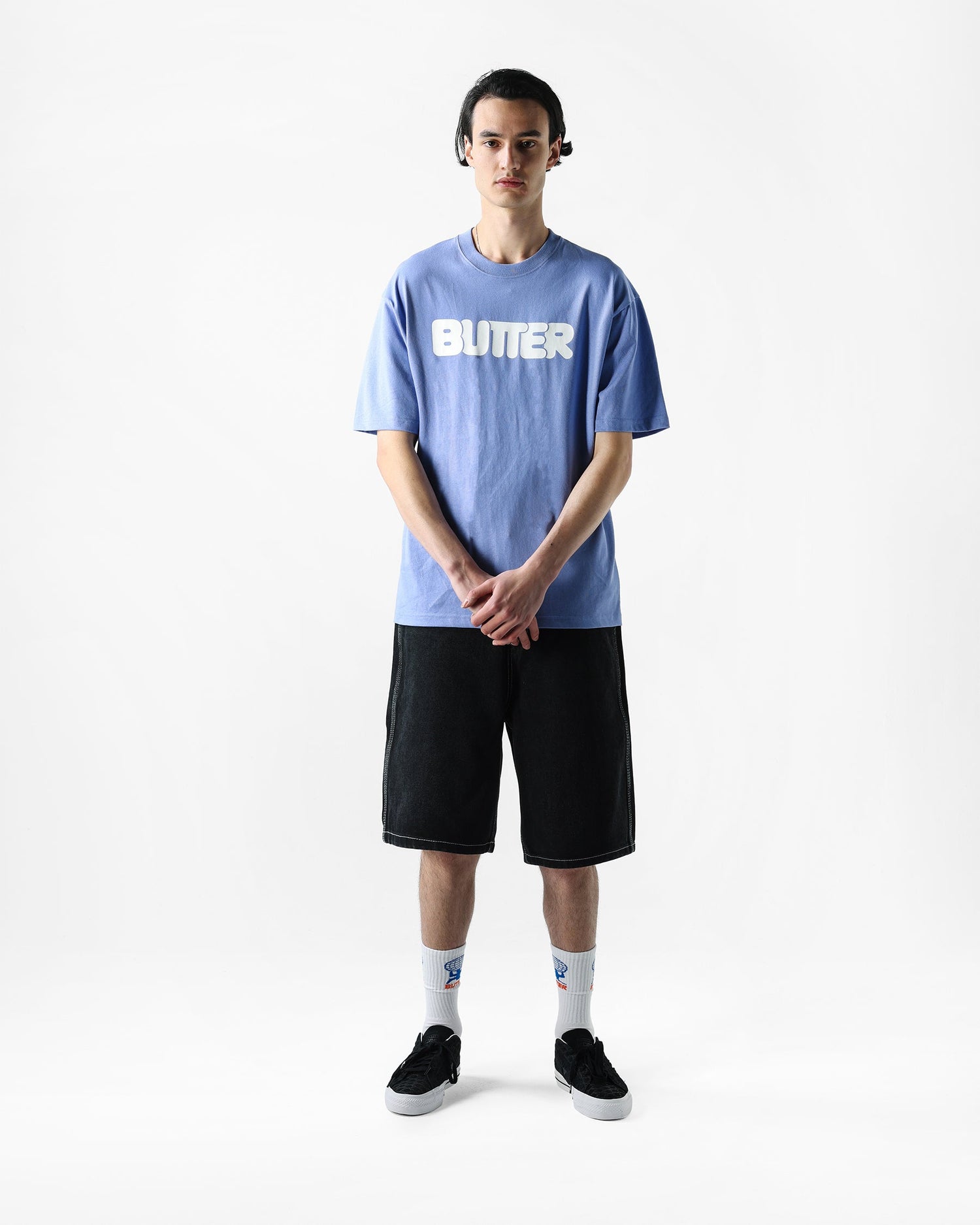 Rounded Logo Tee, Periwinkle