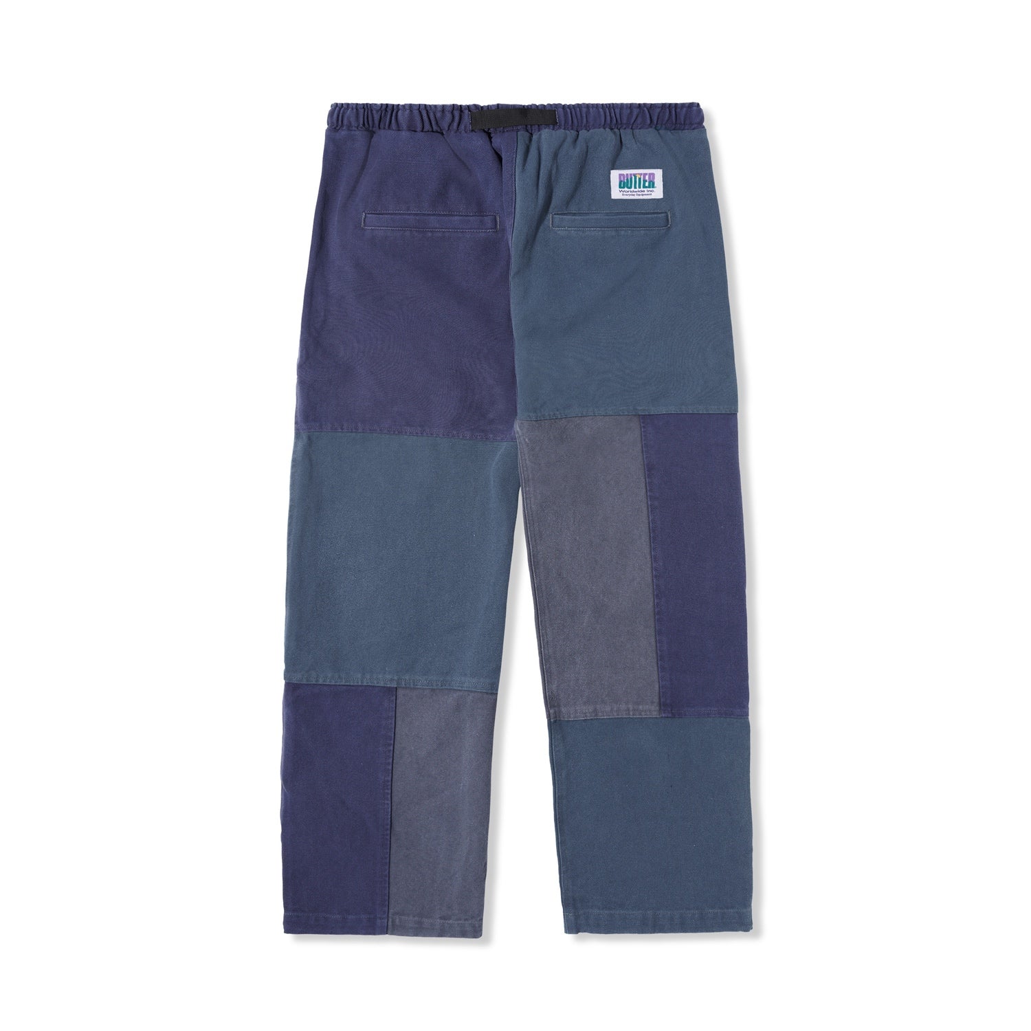 Washed Canvas Patchwork Pants, Washed Navy – Butter Goods